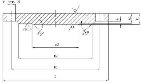  Dimensions of High Hub Blind Flange & Weight chart