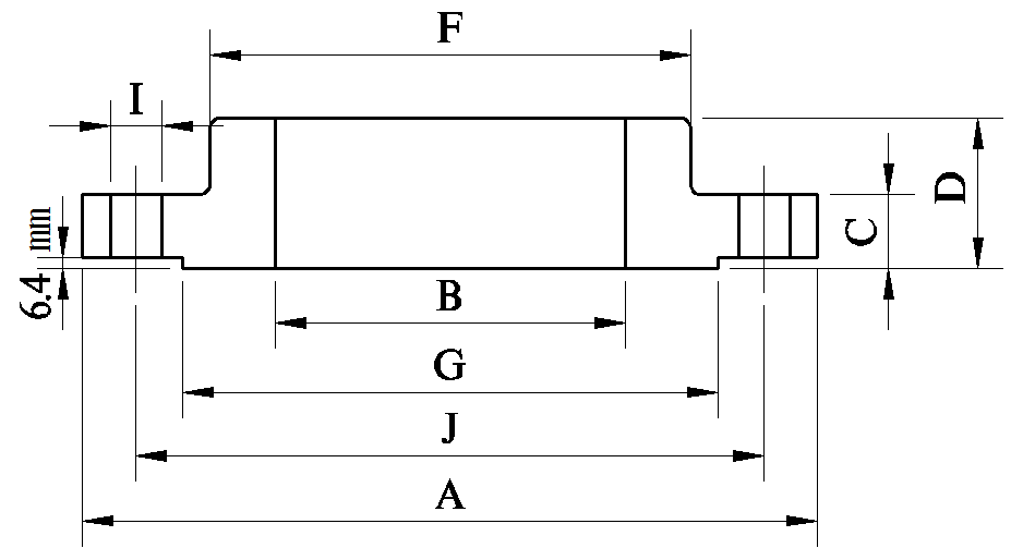 Dimensions Threaded Flange 